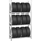  Stalci za gume s 3 razine 3 kom srebrni 110x40x200 cm čelični | shoptok.hr