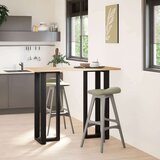 vidaXL Noge barske mize T-oblike 2 kosa črna 40x35x(110-111) cm jeklo | Shoptok.si
