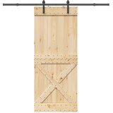  Klizna vrata NARVIK 90 x 210 cm (213,5 cm) Prirodna i crna | shoptok.hr