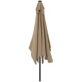 Vanjski suncobran s metalnim stupom 300 x 200 cm smeđesivi | shoptok.hr