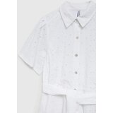 Moodo Women's dress with waist tie - white | Shoptok.si