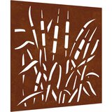  Vrtni zidni ukras 55 x 55 cm čelik COR-TEN s uzorkom trave | Eponuda.ba
