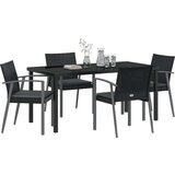  Set vrtnih stolova s jastučićima Crna Poli ratan | shoptok.hr