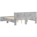  Posteljni okvir z vzglavjem betonsko siv 140x190 cm | Shoptok.si