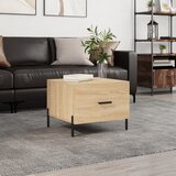 vidaXL Klubska mizica sonoma hrast 50x50x40 cm inženirski les Cene