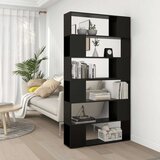 vidaXL Ormarić za knjige / sobna pregrada crni 100 x 24 x 188 cm | shoptok.hr