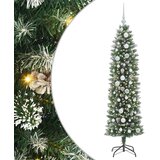 Umjetno vitko božićno drvce Zelena i bijela 150 cm | shoptok.hr
