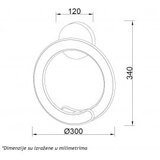 Luna 260 zidna lampa 24W 3000K mesing | ePonuda.com