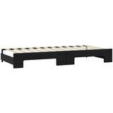  Izvlečna dnevna postelja črna 100x200 cm blago | Shoptok.si