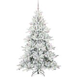 vidaXL Umjetno božićno drvce s nogom with LEDs s stalakom 210cm PVC | shoptok.hr