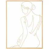 Mauro Ferretti Kovinska stenska dekoracija 60x80 cm Gold Woman -