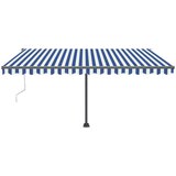  Automatska tenda sa senzorom LED 400x300 cm plavo-bijela | shoptok.hr