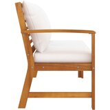  Klop 114,5 cm s krem blazino trden akacijev les, (20658539) | Shoptok.si