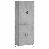Maison Chic Visoka Komoda - Predalnik betonsko siva 69,5x34x180 cm inženirski les, (21722442) | Shoptok.si