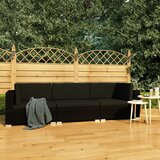  3-dijelna vrtna garnitura od poliratana s jastucima crna | shoptok.hr