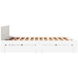  Okvir za krevet s uzglavljem bijeli 150x200cm konstruirano drvo | shoptok.hr