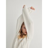 Reserved - Džemper s uzorkom pletenica - boja kože | shoptok.hr