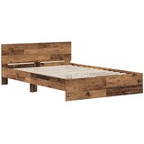  Okvir kreveta s uzglavljem s uzglavljem Staro drvo 140 x 200 cm | shoptok.hr
