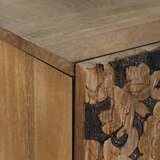  Visoka omara z vrati Rjava 60 x 33,5 x 100 cm Masiven les manga, (5000246535) | Shoptok.si