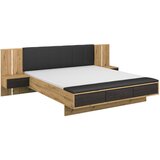 Rauch Möbel posteljna garnitura 180 cm x 200 cm , tekstil, leseni material črna, hrast artisan Cene