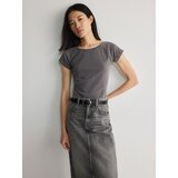 Reserved - Majica kratkih rukava isprana izgleda - tamnosivo | shoptok.hr