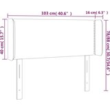  Uzglavlje crno 103x16x78/88 cm baršunasto | shoptok.hr