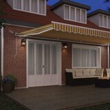  Skrovita tenda Šareni 600 × 350 cm Poliester i metal | shoptok.hr