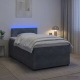  Boxspring krevet s madracem Tamnosiva 120 x 200 cm Baršun | shoptok.hr