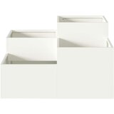 vidaXL Vrtni sadilnik Bel Hladno valjano jeklo 100 x 100 x 48 cm | Shoptok.si