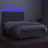  box spring s madracem LED svjetlosivi 140x200 cm tkanina | shoptok.hr