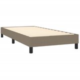  box spring s madracem LED smeđesivi 100x200 cm tkanina | shoptok.hr