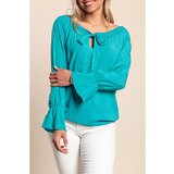 Fenzy Plus Size Bluza S 3/4 Rukavima, Petrol Cijene