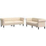  2-dijelni set sofa krem od tkanine | shoptok.hr