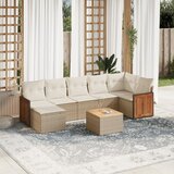 vidaXL 8-dijelni set vrtnih sofa od poliratana s jastucima bež | shoptok.hr