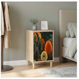 vidaXL Noćni ormar ZAANDAM Hrast sonoma 36 x 33 x 60 cm - Print šume 1 Cijene