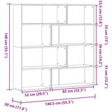  Kutni regal za knjige s 4 razine bijeli 85 x 85 x 140 cm drveni | shoptok.hr