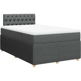  Krevet s oprugama i madracem tamnosivi 120 x 200 cm od tkanine | shoptok.hr