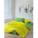  Sage Žuti, Zeleni Žuti Green Ranforce Super King Posteljina Set Cene