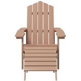  Vrtna stolica Adirondack s osloncem za noge HDPE smeđa | Eponuda.com