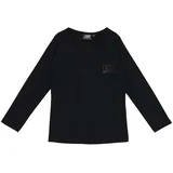 Majice z dolgimi rokavi Girl T-Shirt Long Sleeves Allover Print Black Girl Črna
