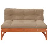 3 Komad Sekcionalna sofa Čvrsto borovo drvo Vosak Smeđa - Vosak smeđa bor srednja sofa | shoptok.hr