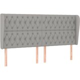  Uzglavlje s ušima svjetlosivo 203x23x118/128 cm od tkanine | shoptok.hr