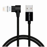 Swissten kabel USB/Lightning, Arcade, magnetski, platneni, 1.2m, 3A, crni Cijene