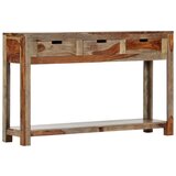 vidaXL Konzolni stol s 3 ladice 120 x 30 x 75 cm masivno drvo šišama | shoptok.hr