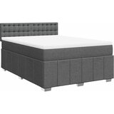 Maison Chic Box spring posteljni - Vzmetna postelja z vzmetnico temno siv 140x190 cm blago SL24089, (21891134) | Shoptok.si