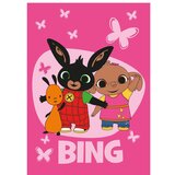 Jerry Fabrics Rožnata otroška odeja iz flisa 100x150 cm Bing Bunny "Butterflies" – | Shoptok.si