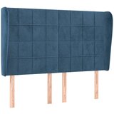 Maison Chic vzglavna omarica - nočna omarica - posteljna omarica z ušesi temno modra 147x23x118/128 cm žamet, (21709771) | Shoptok.si