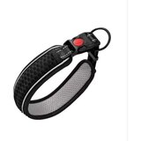 INF Adjustable Two-Tone Pet Collar with Reflective Strip, Padded Polyester Black M, (5000214779) | Shoptok.si