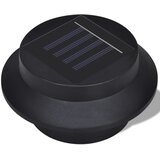  Set vanjskih solarnih svjetiljki 6 kom svjetlo za ogradu/oluke crni | shoptok.hr