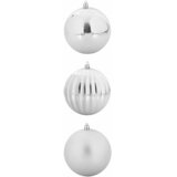  Božićna kugla set XXL 3 pcs Srebrno Plastika | shoptok.hr